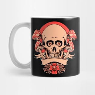 mushroom skull tattoo Mug